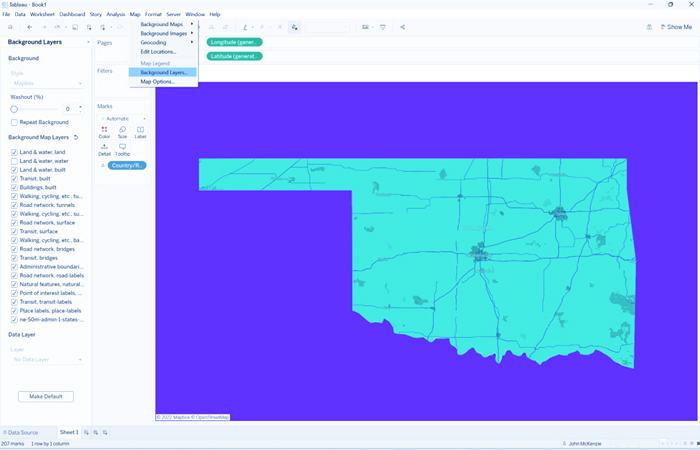استفاده از Mapbox برای ساختن نقشه در Tableau