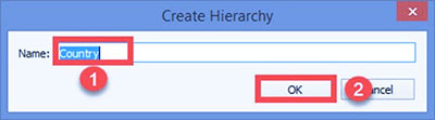 گروه‌ها در Tableau - Create Hierarchy