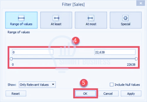 ایجاد فیلتر اندازه گیری (Measure) در Tableau
