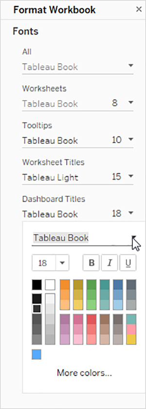 سفارشی سازی workbook در تبلو