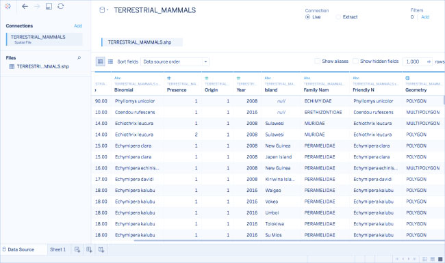 نحوه ایجاد Spatial File در تبلو