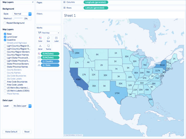 نقشه برداری با Tableau