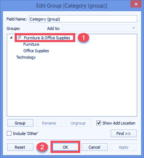 Tableau Grouping
