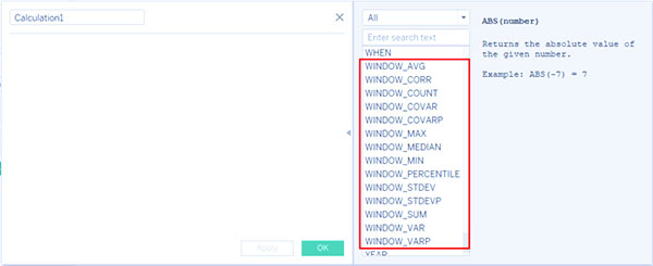 توابع ویندوز Window تبلو