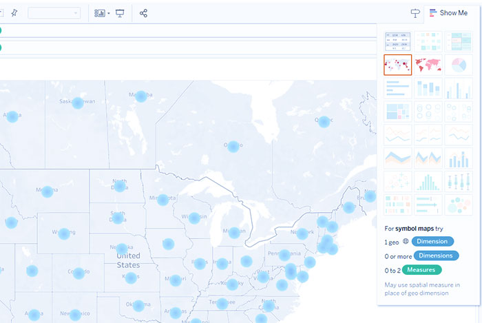 نقشه حرارتی Heat Map در Tableau