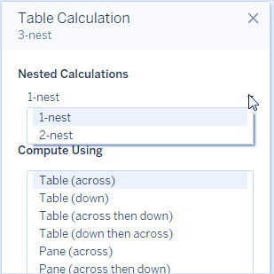 کاستوم و سفارشی کردن Table Calculation