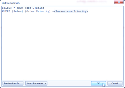 Connect to a Custom SQL Query