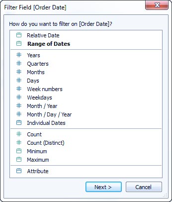 Filter Data (فیلتر داده‌ها) در Tableau