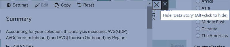 Pop-Up Tableau Data Story