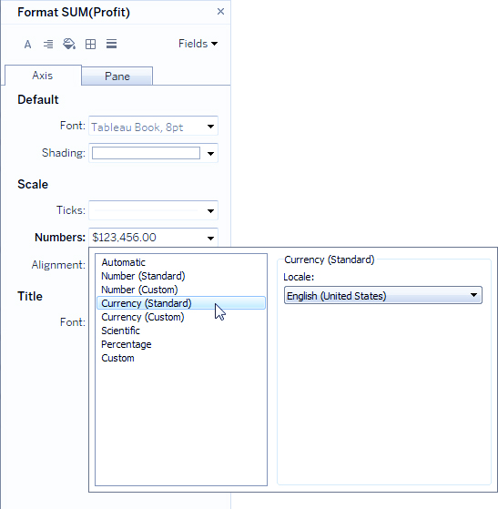 قالب‌بندی اعداد و مقادیر تهی (Null) در Tableau