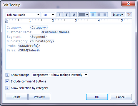 قالب‌ بندی متن و فونت در Tableau