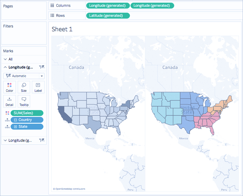 توابع User (کاربر) در Tableau