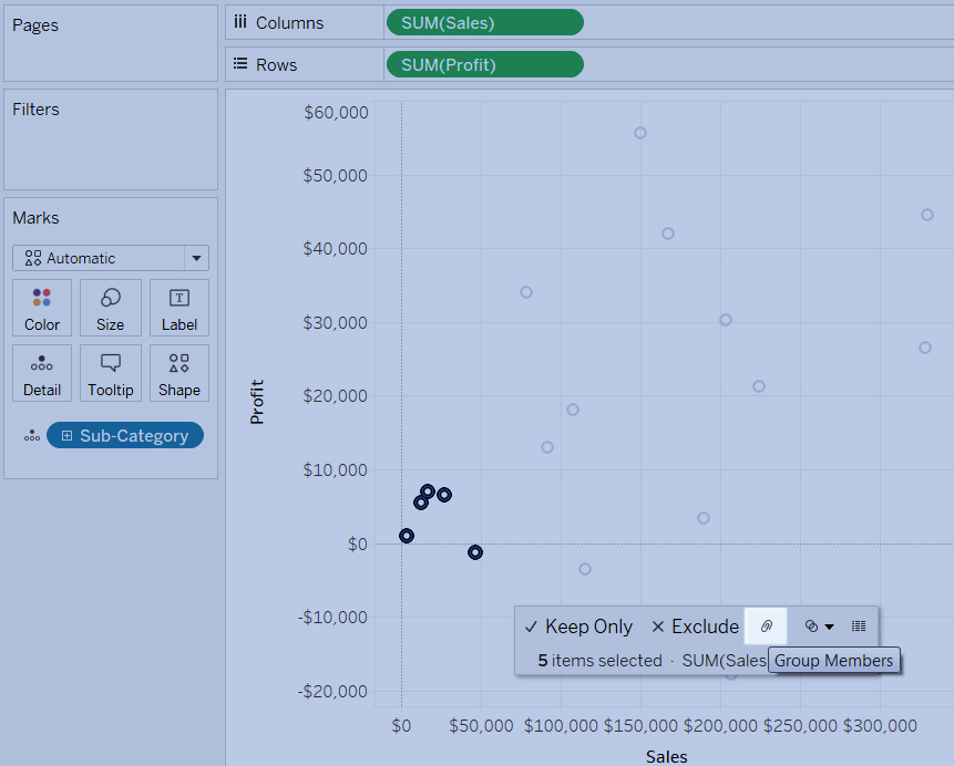 Color a View Using Groups