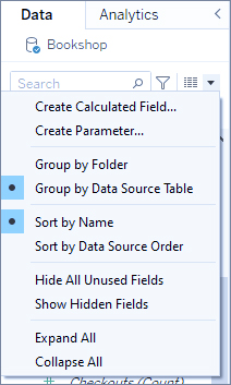 Organize and Customize Fields in the Data Pane