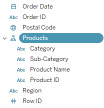 Organize and Customize Fields in the Data Pane