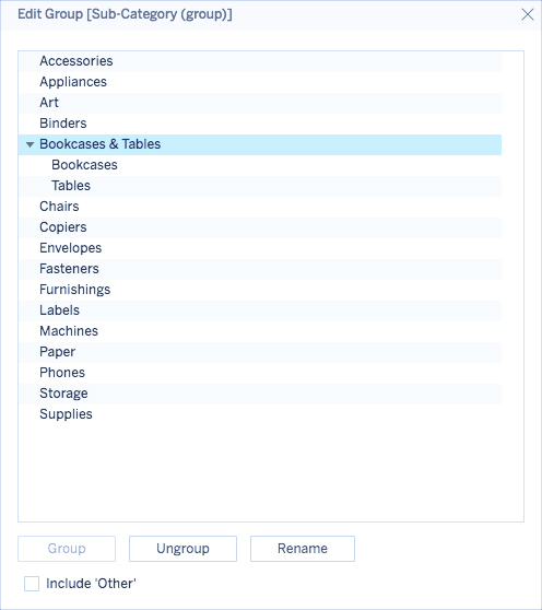 گروه بندی داده ها (Group) در Tableau