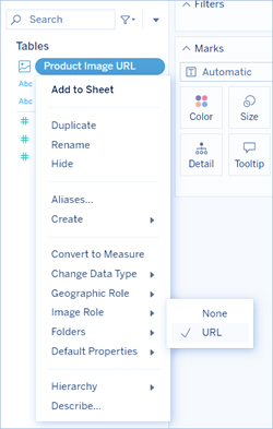اضافه کردن تصاویر وب به صورت پویا به Worksheet در Tableau