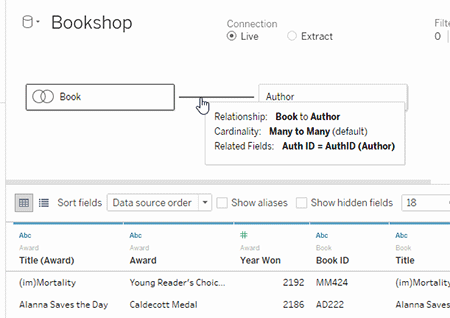 Relationship داده ها در Tableau