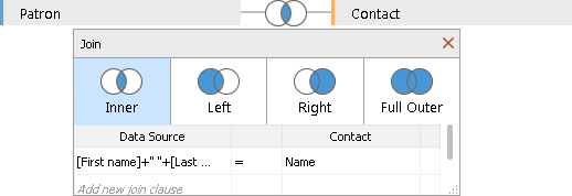 نتایج اتصال (Join) در شبکه داده Tableau