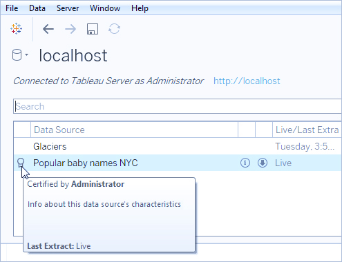 استفاده از منابع داده تأییدشده (Certified Data Sources) در Tableau
