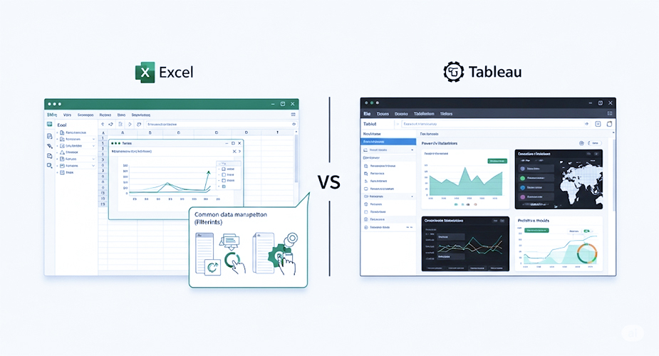 اکسل در مقابل Tableau